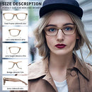 Fetrrc Reading Glasses Blue Light Blocking, Computer Readers for Women/Men, Anti Glare/Fatigue Clear Fashion Square Eyeglasses 5 Pairs ( Mix Colors, 2.0 )