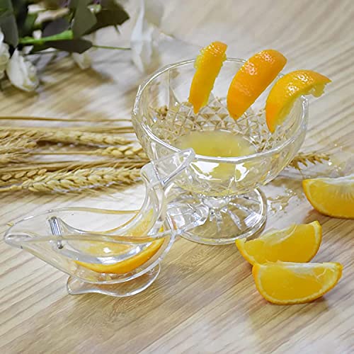 2PCS Manual Lemon Juicer, Acrylic Manual Lemon Slice Juicer, Bird Shaped Lemon Juicer, Manual Lemon Squeezer Clip, Transparent Fruit Press Squeezer, Portable Hand Lime Juicer for Orange Lemon