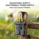 Solar Powered Trail Camera WiFi - 46MP 4K Bluetooth Game Camera with 120 Degree PIR Range Hunting Scouting Camera