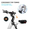 TopMate ES32 Electric Scooter 3 Wheels Foldable Trike with Seat for Adults, Light Weight Scooter with Reverse Function and Key Switch, 10 Inch Pneumatic Tires Tricycle for Commute and Travel