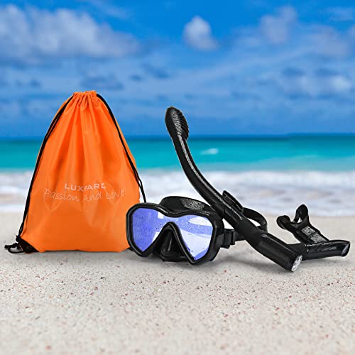 Seovediary Snorkel Set Adults Snorkeling Gear Anti-Fog Panoramic