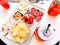 Youngever 3 Pack Plastic Serving Trays, Re-usable Serving Platter for Parties, Acrylic Trays for Eating, White Color, 38cm x 25cm