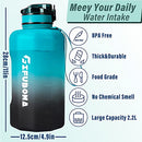 GIFUBOWA Large Water Bottle 2.2 Liter with Straw BPA Free Big Drinks Jug for Gym Sport