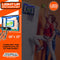 NERF LED Over The Door Mini Basketball Hoop - Pro Hoop Light Up Indoor Kids Basketball Hoop - Electronic Slam Dunk Mini Hoop Set with Mini Basketball - Door + Bedroom Indoor Hoop for Kids