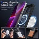 JETech Magnetic Case for iPhone 13 Pro Max 6.7-Inch, Compatible with MagSafe, Translucent Matte Back Camera Lens Full Protection Slim Shockproof Phone Cover (Black)