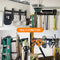 Wallmaster Garage Storage Organization Wall Mount, Garden Tool Rack Organizer Heavy Duty Folding Chair Hangers with 6 Adjustable Hooks 48inch Tracks Max Load 265lb
