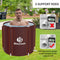 Ice Bath Tub for Athletes Portable Cold Plunge Tub Ice Bath Cold Plunge Tub Outdoor Ice Barrel Ice Bath Tub For Adults Cold Therapy Tub for Recovery (BY9001 New reddish brown-29.5"Φ x 26.8"H)