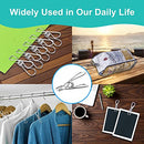 PELLUM Stainless Steel Clothes Drying Rack with 30 Clothespin Pegs – Anti-Wind Clip Hanger Clothesline & Metal Laundry Drip for Socks, Towel, Lingerie, Short, Underwear, Scarves, Diaper Indoor Outdoor