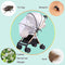 Buggy Mosquito Net, Pram Net, Universal Pushchair Buggy Stroller Pram Sun Shade Canopy Mosquito Net Fly Insect Nets