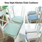 Kitchen Chair Pads Non Slip Set of 4, Chair Cushions for Dining Chairs 4 Pack with Ties, Washable Seat Cushion with Hidden Zipper, 100% Cotton Fabric, Suitable for All Seasons Grey