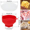 2Pcs The Original Microwave Popcorn Popper, Silicone Popcorn Maker, Collapsible Microwavable Bowl - Hot Air Popper - No Oil Required (red)