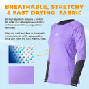 Speedo Women's UPF 50+ Rash Guard Long Sleeve Swim Shirts, Water Beach Surf Swimsuit, UV/Sun Protection Swimwear - Violet/S