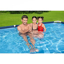 Bestway Steel Pro 9.8' x 6.6' x 26" Rectangular Steel Frame Above Ground Outdoor Backyard Swimming Pool Set with 330 GPH Filter Pump