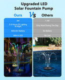 BlueFire Solar Fountain, Living Solar Fountain for Bird Bath, Floating Water Fountain Pump, Solar Powered Water Bubbler Pump for Garden, Birdbath, Pool, Pond, Outdoor