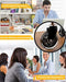 Office Chair Wheels for IKEA with 10mm Stem, HOSOM 3" Replacement Rubber Caster Wheels Set of 10 Safe for Wood Floor, Computer Gaming Chair Rollerblade Wheels Roll Smooth and Quite