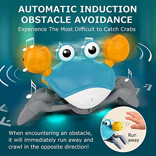 Crawling Crab Baby Toy| Infant Electronic Light Up Crab Crawling Toys with Music and Lights for Kids | Baby Interactive Toys | Electronic Pet Toys for Boys and Girls Learning