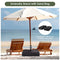 Yescom Patio Umbrella Stand Cross Base Parasol Holder Sand Bag Outdoor Garden Beach Yard Pool Deck Lawn