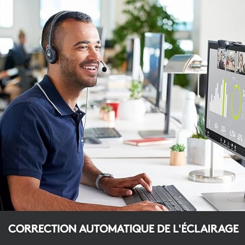 Logitech C270 HD Webcam, HD 720p/30fps, Widescreen HD Video Calling, HD Light Correction, Noise-Reducing Mic, for Skype, FaceTime, Hangouts, WebEx, PC/Mac/Laptop/MacBook/Tablet - Black