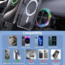 ZenGoose for MagSafe Car Mount Charger, 15 W Mobile Phone Holder Car with Charging Function for iPhone 15 Pro Max/14/13/12 Series, Charger with Cooling Fan