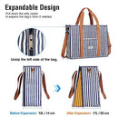 Lekebobor Canvas Tote Bag for Women Large Capacity Tote Purses Crossbody Shoulder Handbag for Work School Travel, Striped