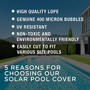 Aurelaqua 400 Micron Solar Heater Swimming Pool Cover, 9.5 Meter x 5 Meter Size
