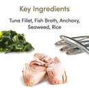 Applaws Tuna Fillet with Whole Anchovy Natural Wet Cat Food in Broth - 70 g pouches, complementary food for adult cats, pack of 16