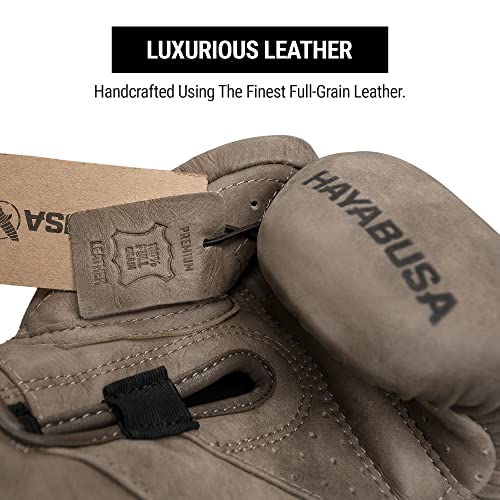 Hayabusa T3 LX Leather Boxing Gloves Men and Women for Training Sparring Heavy Bag and Mitt Work - Brown, 12 oz