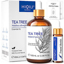 HIQILI Tea Tree Essential Oil (100 ML),100% Pure Organic Therapeutic Grade for Toenail Fungus,Hair Damage,Skin Problems,Add to Shampoo,Body Wash, Rythparfum - 3.38 Fl. Oz