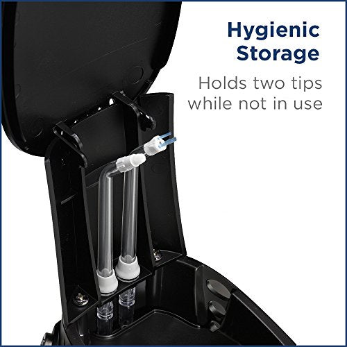Waterpik Ultra Professional Water Flosser WP-660 - 10 Pressure Settings - 90 Seconds Water Capacity - Removes Plaque - 7x Flosser Tips - Oral Hygiene - Ideal for Implants - Black