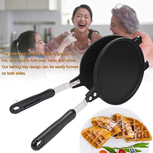 ZEENEEK Waffle Cone Maker, Waffle Irons Mold Nonstick Coating Surface Baking Pan, Double Sided Pancake Maker Multifunctional Crisp Omelet Pan Ice Cream Maker Machine Egg Roll Mold - 6.7 Inches