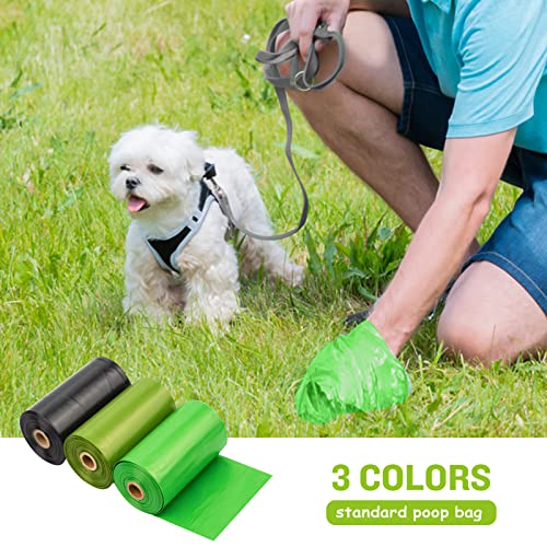 PuppyDoggy Dog Poop Bags (10 Rolls,13"x9") Biodegradable Waste Bags Work with Poop Bag Dispenser and Dog Leash Extra Thick Tear Resistant Leak Proof for Walking Travel (150 Bags, Black)