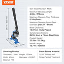 VEVOR Hand Plate Shear 5", Manual Metal Cutter Cutting Thickness1/4 Inch Max, Metal Steel Frame Snip Machine Benchtop 7/16 Inch Rod, for Shear Carbon Steel Plates and Bars