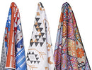 rant Print Microfiber Gym Towel - Super Absorbent & Quick-Drying - Ultra Soft, Double-Sided Sports Towel with Eye-Catching Designs - Compact & Lightweight - Ideal for Yoga, Travel, and Active Lifestyles (Blue)