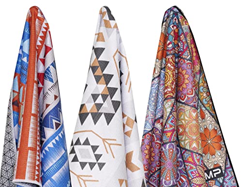 rant Print Microfiber Gym Towel - Super Absorbent & Quick-Drying - Ultra Soft, Double-Sided Sports Towel with Eye-Catching Designs - Compact & Lightweight - Ideal for Yoga, Travel, and Active Lifestyles (Blue)