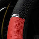 TAVICE- Universal 15" 38cm Leather Black Red Auto Car Steering Wheel Cover Non-Slips.GA