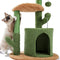 PAWZ Road Cat Tree Cactus Cat Tower with Sisal Covered Scratching Post, Cozy Condo, Plush Perches and Fluffy Balls for Indoor Cats 83.5cm