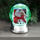 (Large, Silver) - LED Light up Photo Snow Globe (Silver, Large)