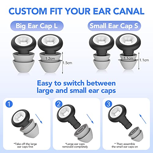 Waterproof Swimming Ear Plugs for Adults - 3 Pairs of Reusable Soft Silicone Swim Earplugs,Perfect for Surfing, Diving,Pool,Showering and Other Water Sports - Keep Water Out and Ear Protection