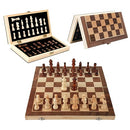 Chess Board, Magnetic Chess Sets Wooden Travel Chess Set for Adults and Kids, Folding Chess Board Set with Crafted Chess Pieces Includes Extra Queens