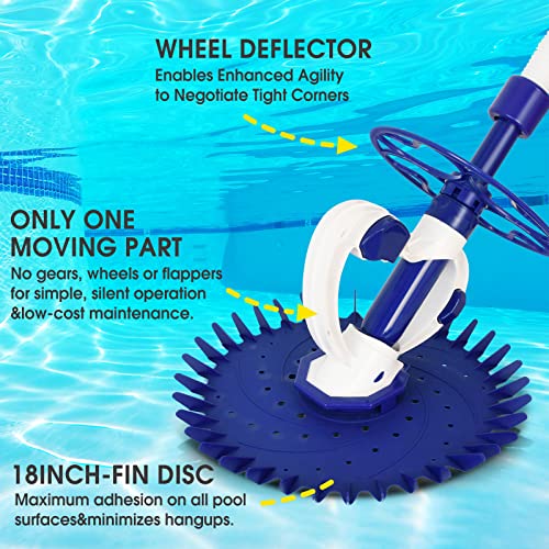 Advwin Swimming Pool Vacuum Cleaner Automatic Sweeper, Automatic Suction Vacuum with One Hoses