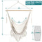 Chihee Hammock Chair Super Large Hanging Soft-Spun Cotton Rope Weaving Chair, Hardwood Spreader Bar Wide Seat Lace Swing Chair Indoor Outdoor Garden Yard Theme Decoration