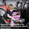Lordap Kids Travel Tray for Toddler Car Seat,Toddler Car Seat Tray Organizer,Large Ipad Holder A Road Trip Essential,Soft Padding,Waterproof,Food & Snack Lap Tray Carseat,Stroller,High Chair (Pink)