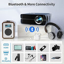 Native 1080P Projector with WiFi and Bluetooth,Full HD 8500LM Home Theater Movie Projector for Outdoor Use,Smart LCD Projector with Touch Panel/HDMI/USB/RJ45,Compatible with Android/iOS/TV Stick/PS5