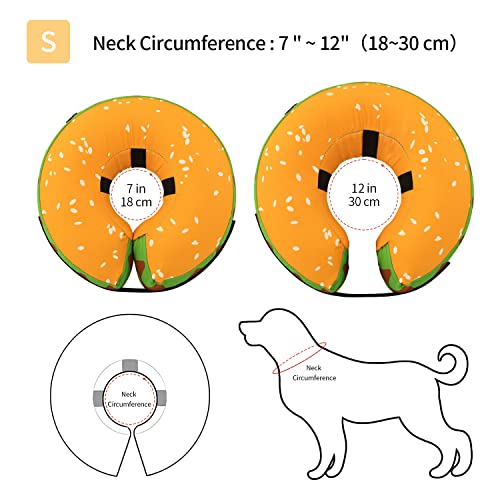 NACOCO Pet Recovery Collar, Inflatable Collar for Dogs & Cats, Protective Inflatable Recovery Cone Collar for After Surgery, Soft Cute E-Collar for Dogs, Adjustable Waterproof Pet Recovery Cone