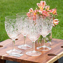 KOMOREBI Shatterproof Acrylic Wine Glasses - Unbreakable Plastic Goblets, BPA-Free & Drop-Proof Glassware - Elegant Drinkware for Indoor & Outdoor Use - 14oz, Set of 4 (Clear)