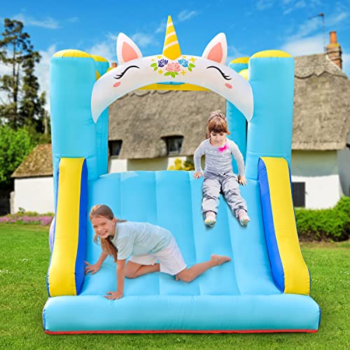 Meland Bounce House for Kids - Inflatable Bouncer with Slide Plus Heavy Duty Air Blower, Jump Castle for Kids Toddlers Ages 3-10 Years, Family Bouncy Playhouse for Indoor Outdoor Backyard Party