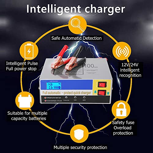 Automatic Car Battery Charger 12V 30Amp ATV 4WD Truck Boat Caravan Motorcycle