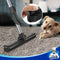 MR.SIGA Pet Hair Removal Rubber Broom with Built in Squeegee, 3 in 1 Floor Brush for Carpet, 62 inch Adjustable Handle, Includes One Microfiber Cloth for Floor Dusting