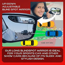 Blind Spot Mirrors. long design Car Mirror for blind side by Utopicar for traffic safety. Door mirrors for great rear view! [stick-on] (2 pack)