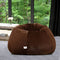 HOMESO Teardrop Shape Faux 5XL Fur Bean Bag Chair for Adults & Kids [No Filling] (Brown)